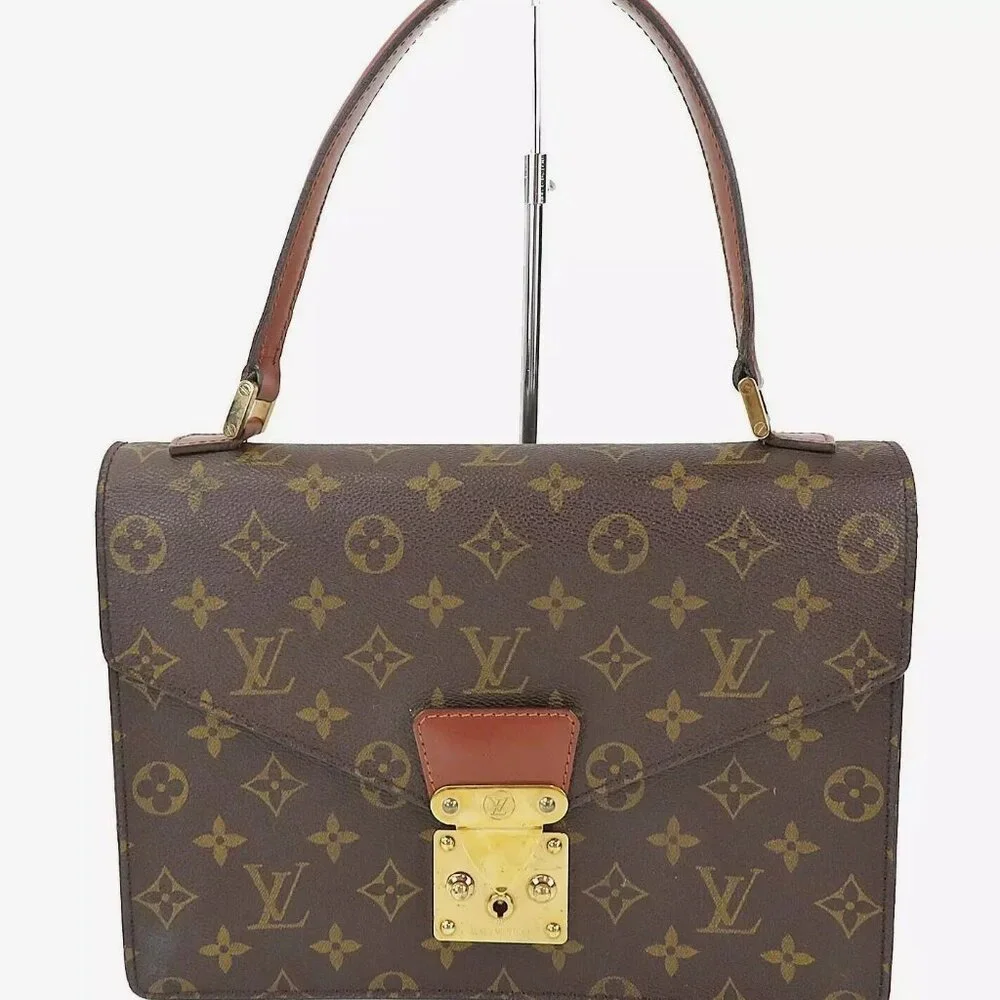 Authentic LOUIS VUITTON Concorde Monogram Business Case Hand Bag